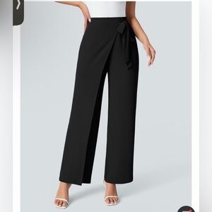 Halara Flex™ High Waisted Tie Side Wide Leg Work Pants Size Large